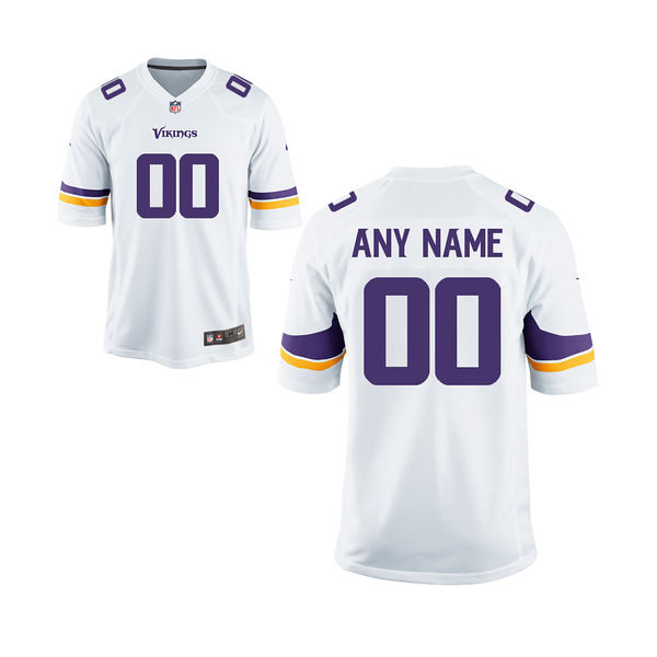 Nike Minnesota Vikings Customized White Stitched Youth NFL Jersey